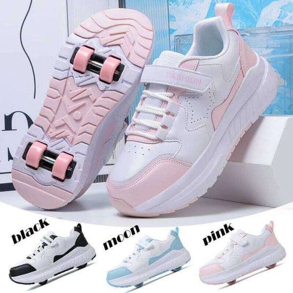 Kids Roller Skate Shoes Fashion Casual Sports Children 4-Wheels Sneakers for Boys and Girls Gift Nice Footwear W260601
