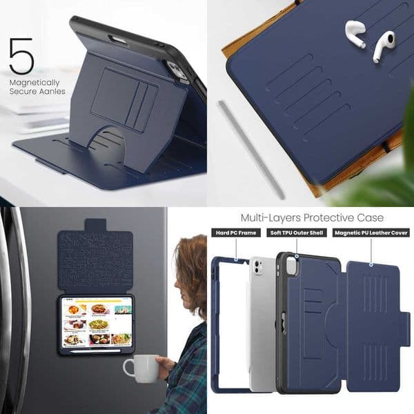 Card Slot Stand Cover Tablet Case For iPad Air Pro 7 8 9th 10th 11th Generation Mini 6 Cases 4th 5th 11 109 2025 13 inch X260529