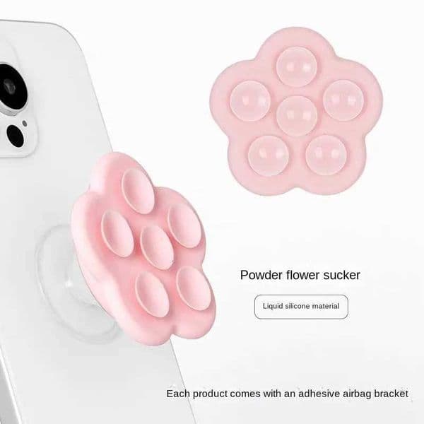 Suction Cup Flower Silicone Sticky Phone Grip Stand for p-socket Top Phone Grip Tok Griptok Holder Ring Phone foldable StandJ260601