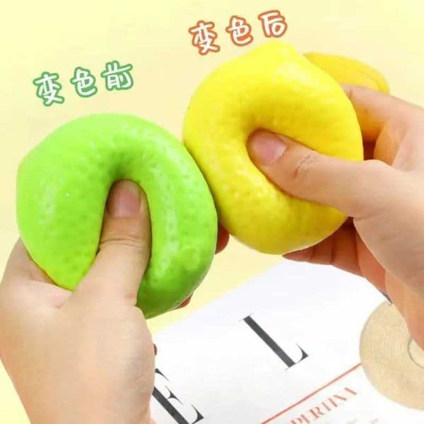 Changing Strawberry Mango lemon Color Squishy Fidget Toy Slow Rebound Stress Relief Toy for Kids Adults Squeeze Toy Gifts Z260601
