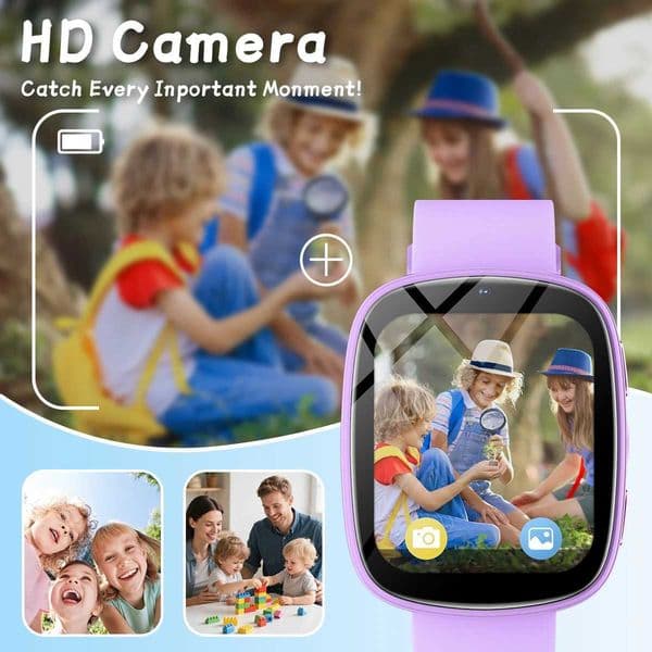 NEW Smart Watch for Children Touch Sn Camera Control 260mAh Long Battery Flashlight 22 Games Learn Partners Boys Girls GiftsJ260601