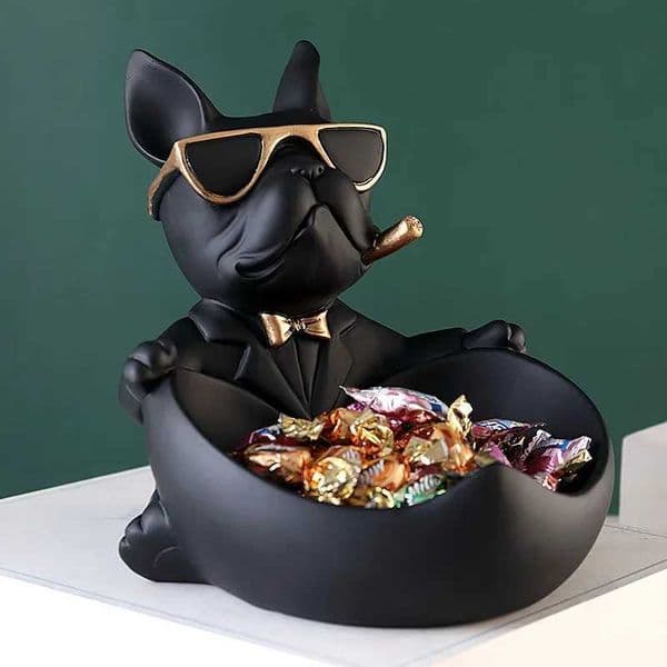 Home Decor Cool Dog Figurine Dog Statue Storage Box Animal Ornament Resin Craft Art Sculpture Figurine Home Decoration GiftL260601