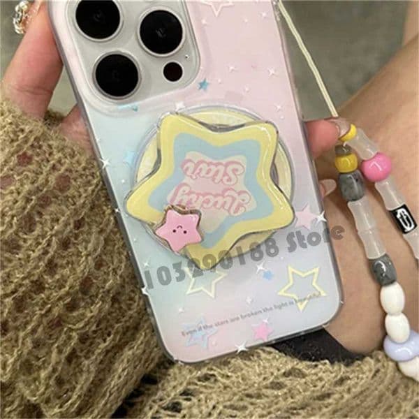 Rotate Korean Cute Star Magnetic Phone Holder Phone Grip Tok Griptok Phone Stand Holder port For iPhone For Pad SmartJ260601