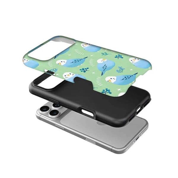 Budgie Sky Blue Parade Phone Case For Magnetic Phone Case for IPhone 17 16 15 14 13 Pro Max Plus Single Double-layer tough Case Z260601