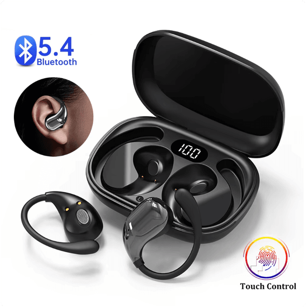 Wireless Bluetooth Earphone Headphones Outdoor Sport Headset 5.4 With Charging Bin Display Touch Control Earbuds for Music