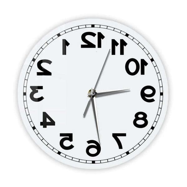 Revese Numbers Unusual Run Backwards For Living Room The Counter-Clockwise Clock Silent Sweep Wall Watch Home Decor 26Y0601