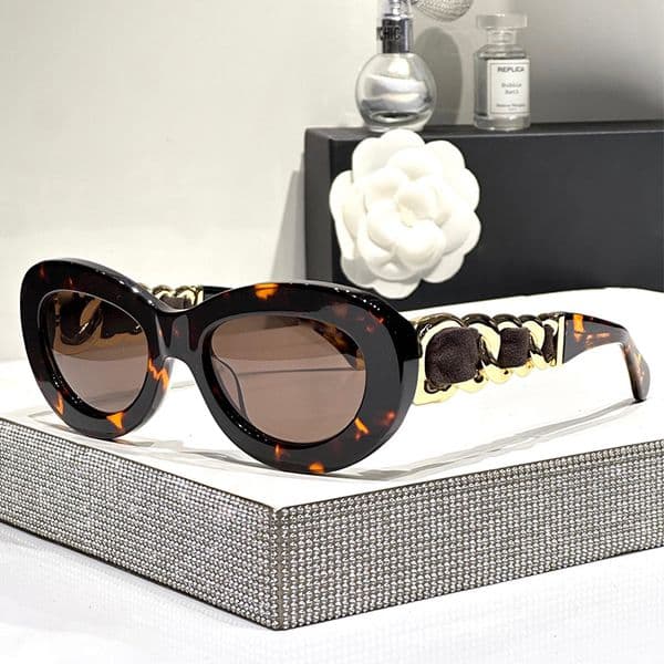 OVAL SUNGLASSES Designer Women Luxury Brand Sunglasses CH9182 High quality acetate frame Classic Vintage Mens Womens Sun Glasses