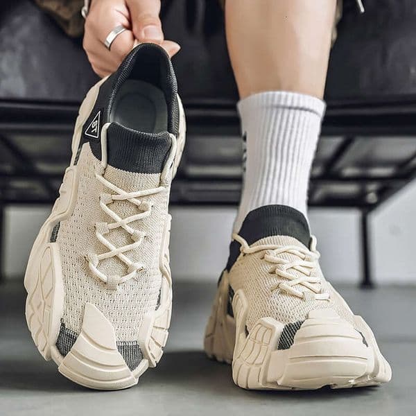 Boots Oxfords Canvas Rubber Pink Men's Breathable Insulated Tennis Zipper Velcro Block Heel Open Toe EVA Sole Embroidery Shoes Footshoes