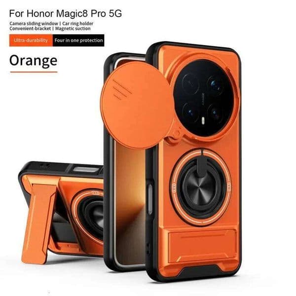 2 in 1 Ring Grip Magnetic Case for Honor Magic 8 Pro 7 6 Lite X9d X9c X9b X8 X8c X7b X7c X6c Car Mount Holder Shockproof Cover