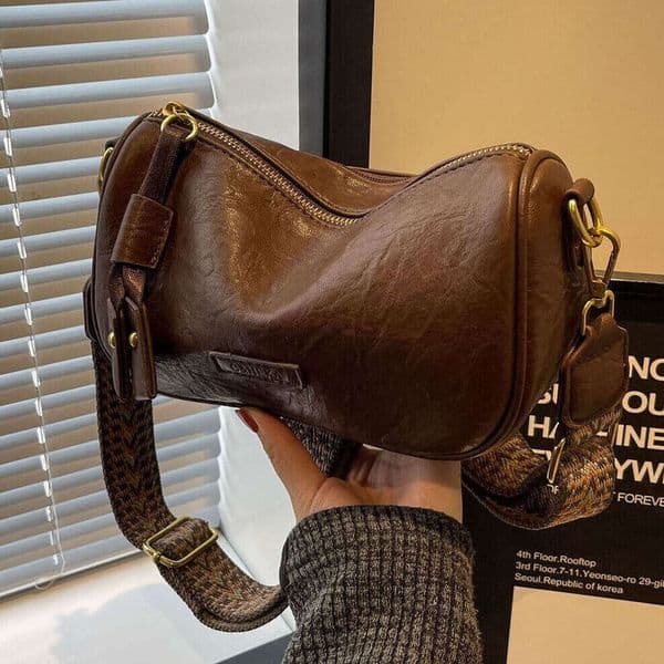 OLOEY 2026 Spring New Vintage Pillow Bag, Trendy Small Women Handbag, Versatile Wide-Strap Shoulder & Crossbody Bag Armpit Bags