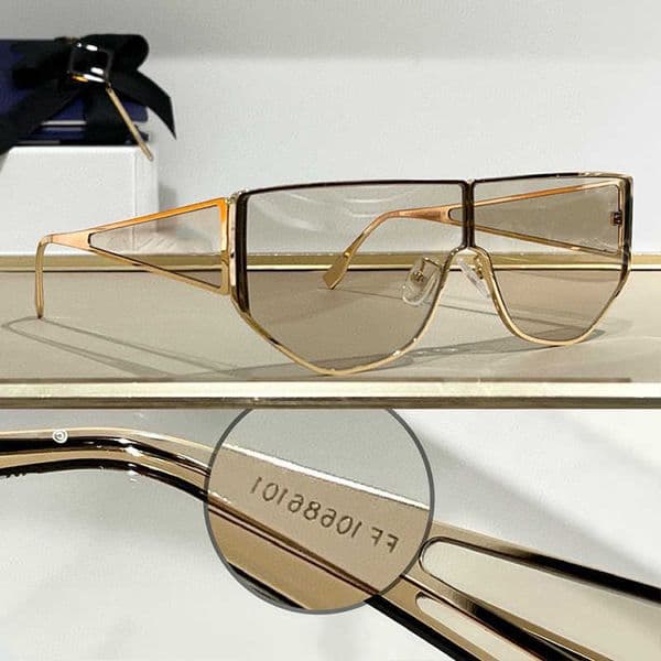 SUNGLASSES Oversized SHIELD Metal frame Women sunglasses M0093S Radiation Protection UV400 show style sunglasses S260601