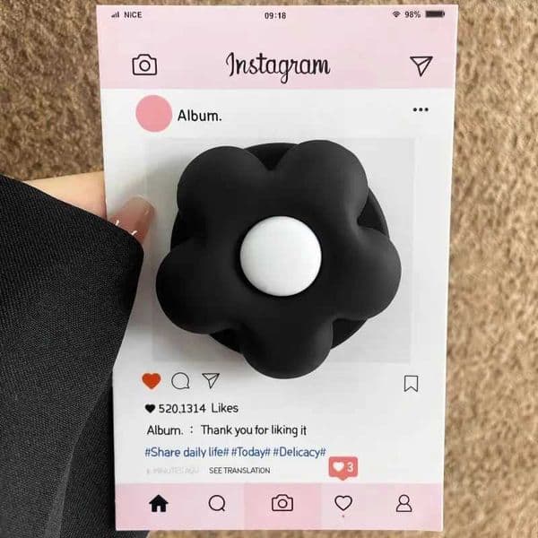 3D Korean Cute Flower Magnetic Phone Stand Suitable for Wireless Charging Phone for IPhone Galaxy Magnetic StandJ260601