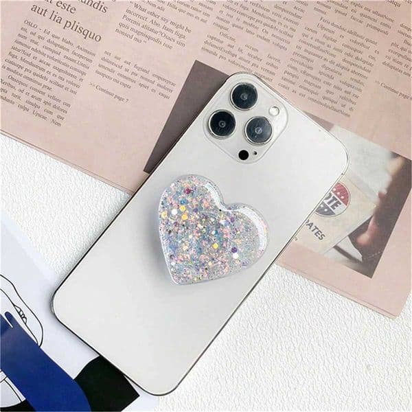 Glitter Drip Glue Love Phone Holder Ring Cpatible with iPhone 14 13 Phone Accessories Glitter Lazy HolderJ260601