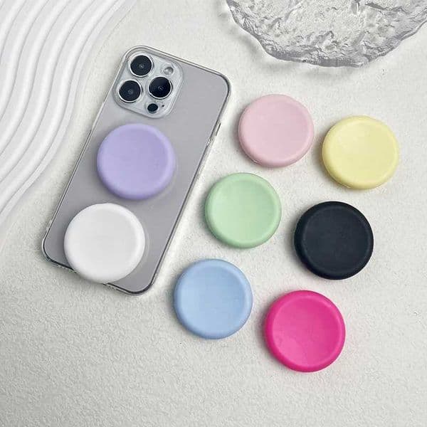 aron Solid NEW Color Silicone Mobile Phone Handle Holder Silicone Color Retractable Folding Desk Mobile Phone HolderJ260601