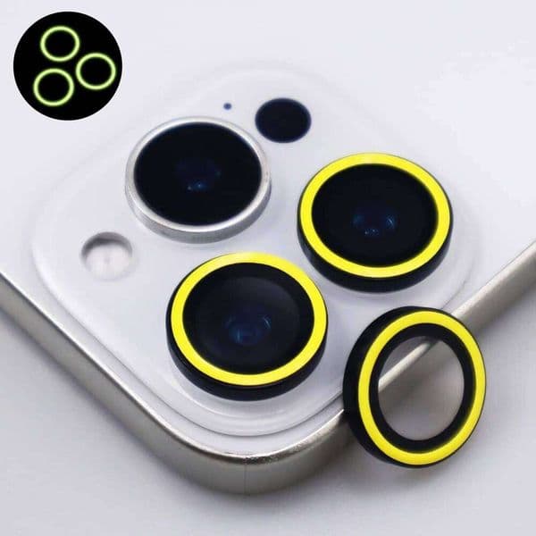 Glow in The Dark Luminous Camera Protector for IPhone 17 16 15 14 13 12 Pro Max Tempered Glass Lens Cover Phone Accessories