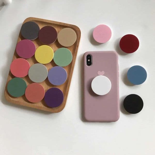 Ring Holder Finger Stand for IPhone 15 port Telephone Mobilephones Grip Tok Folding Solid Color Pocket Socket BracketJ260601