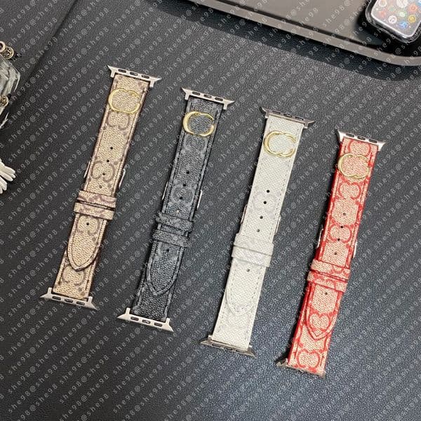 With Box Watch Strap Designer Watch band for apple watch series 8 3 4 5 6 7 38MM 42MM 44mm 49mm iwatch Bands Triangle Metal Armband Watchbands Bracelet Smart Straps