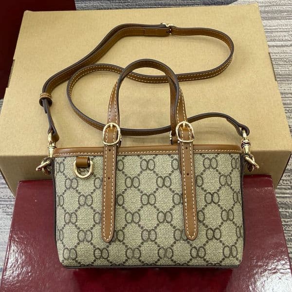 10A Designer bag mini bag tote bag Luxury bag canvas large capacity handbag High quality women Slant cross bag shoulder bag fashionable retro handbag 20cm