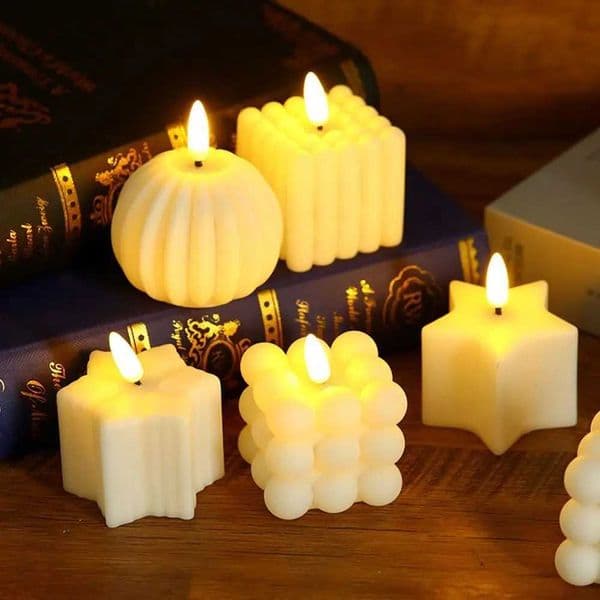 White LED Candle Plastic Warm Light Electronic Candle Photo Props Desktop Ornament Atmosphere Candle Light Home Decoration C260530