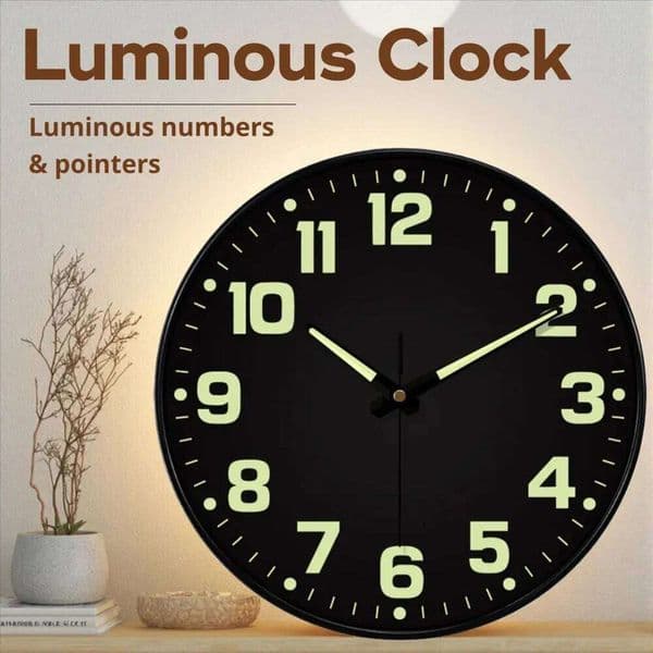 Luminous Clock Light In Dark Night Large Digital Quartz Movement Wall Watch for Bedroom Living Room Study Home Decor 26Y0601
