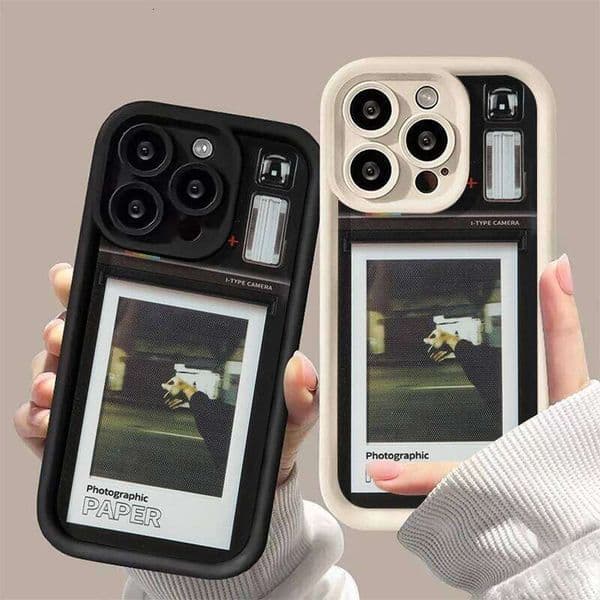 Retro Polaroid Minimalist Phone Case For iPhone 12 Max XR XS X 14 7 8 16 Plus SE 16E 11 15 13 Pro Soft Cover