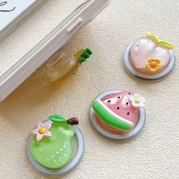 Holder Grip Magnetic Tok Griptok Phone Stand Holder Fruit Peach Cartoon port For iPhone forJ260601