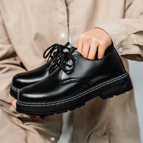 Mens Casual Loafers Black Fashionable Dress Shoes Elegant Formal Footwear Comfortable Slip-On Footgear 260601