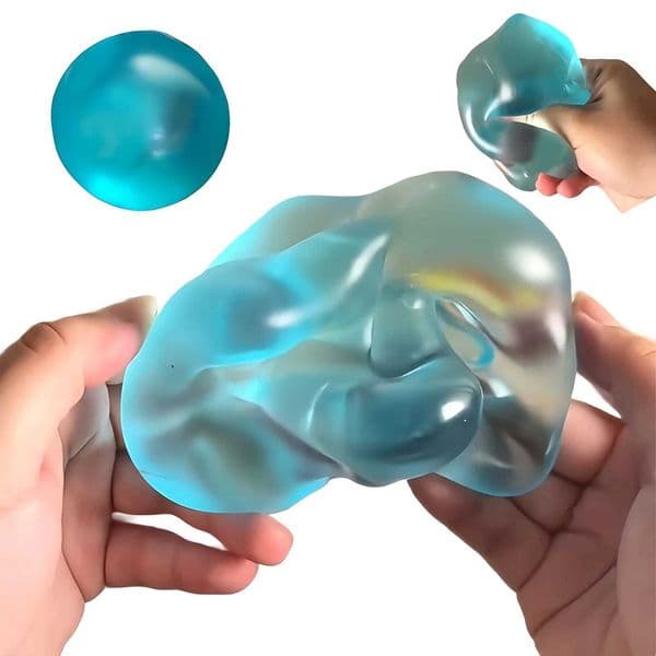 Blue Maltose Squishy Toys Anti Stress Sensory Fidgets Toy Soft Simulated Transparent Blue Maltose Slow-rebound Decompression Toy L260601E28V