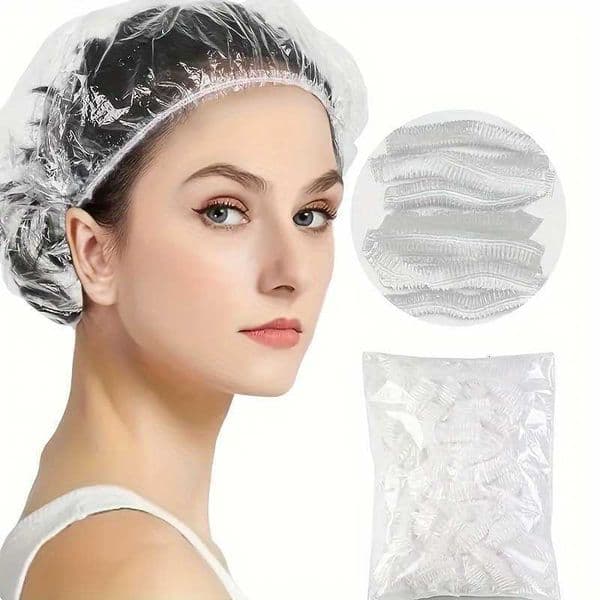 for Disposable cap Womens waterproof hair home mask bath thickened smoke proof Easy to use without electricity C260601