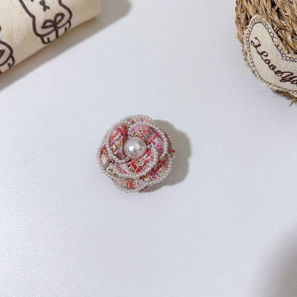 Pearl-edged linen flowers invisible suction Griptok Phone Holder for IPhone port Socket Pocket Grip Tok Stand BracketJ260601