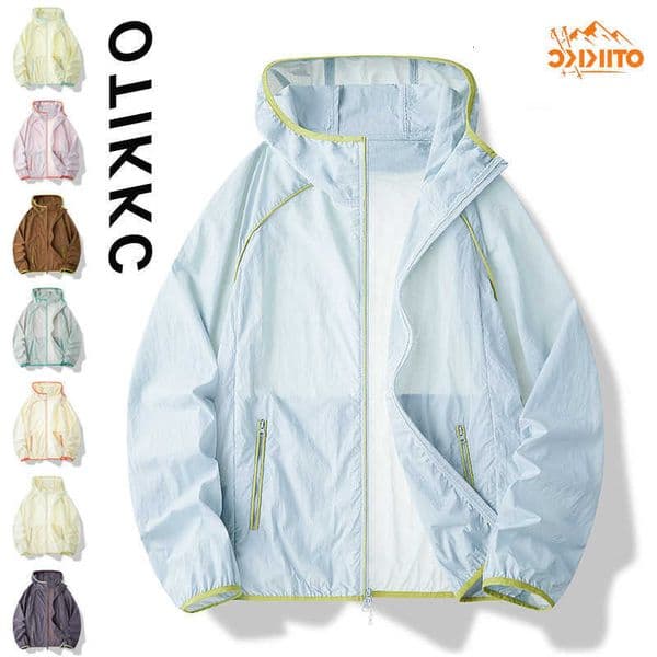 Sun New High-Quality Protection Clothing For Men Women For Outdoor Sports Hiking Anti-UV Macaron Color Woven Hooded SkinClothingM260601 M260601
