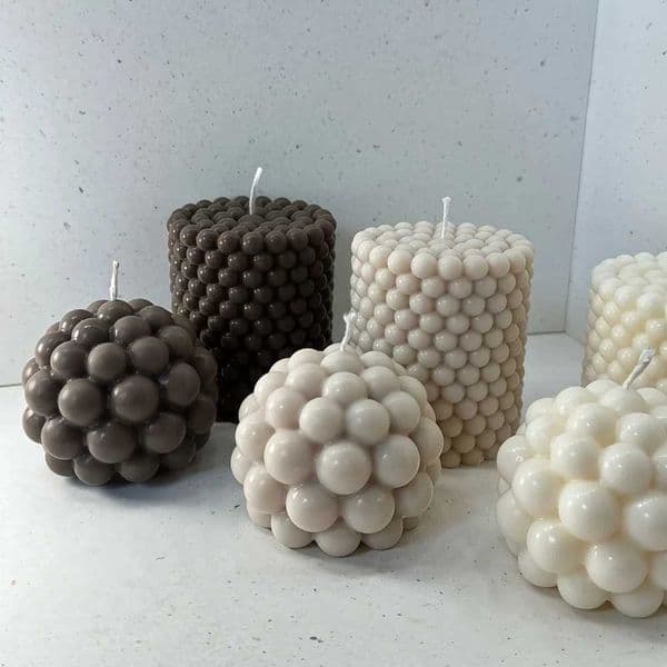 3D Bubble Candle Molds Cylindrical Ball Silicone Candle Making Supplies DIY Dessert Baking Aromatherapy Candle Mould Home Decor C260530