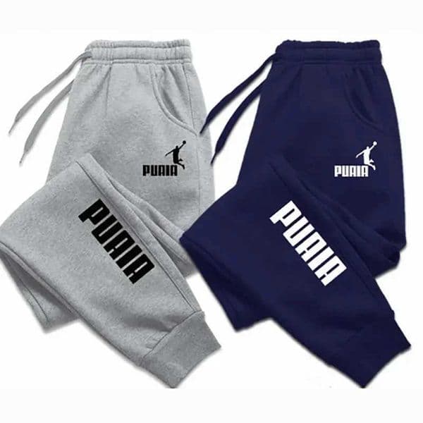 PUAIA Print Mens Pants Autumn/Winter New Sport Jogging Trousers Loose Fit Clothing Solid Color Outfit Strtwear Pants D260601