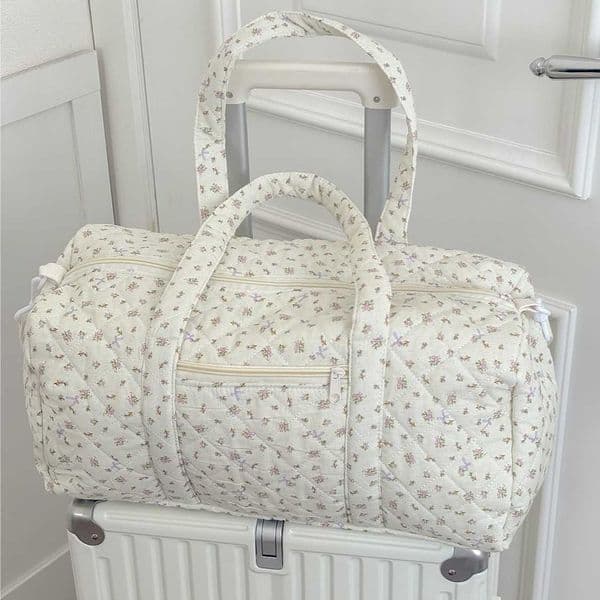 bag Small travel floral quilted large capacity lightweight duffel bag portable messenger Boston bagR260601