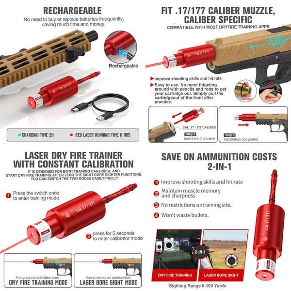 17177 dual-purpose magnetic laser trainer red dot green dot laser trainer dry powder laser training cartridge X260529