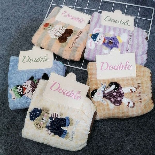 Thickened enlarged coral fleece drying cap, absorbent and quick-drying, embroidered, non-shedding hair towel