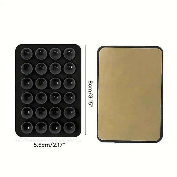 Silicone Suction Cup Wall Stand Multifunctional Square Anti-Slip Single-Sided Holder Back Sticker Mount for Mobile Phone