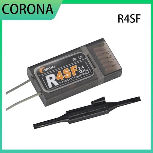 Corona 2.4G R4SF Four Channel Receiver Supports S FHSS and FHSS Signal Works With FUTABA 14SG T8J T10J Series Radio Transmitter For Multiple RC Hobby Models