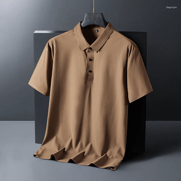 Men's Polos Summer Plus Size 7xl 8xl 9xl Polo Shirt Men Quick Dry Ice Silk Breathable Oversize Business Brand Clothing