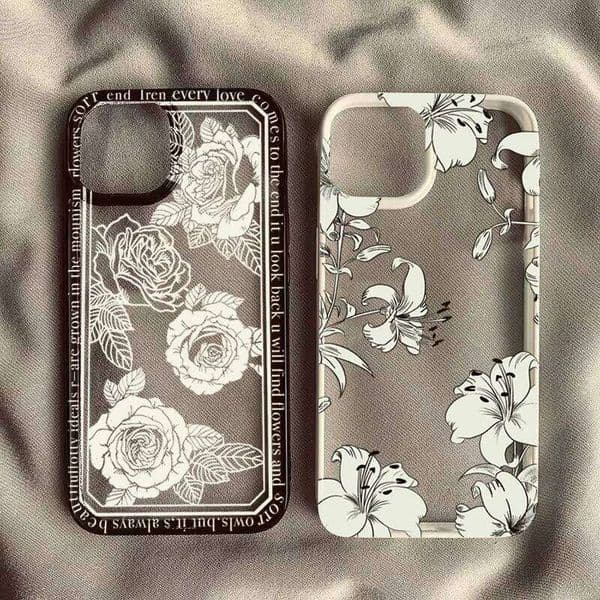 Vintage Floral Butterfly Clear Phone Case For iPhone Air 14 13 12 11 Max 17 15 Pro 16 Plus 16E Shockproof Cover