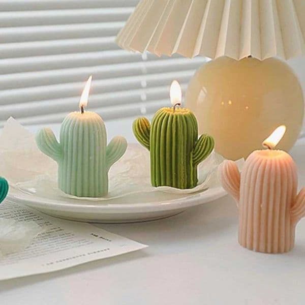 Small Cactus Scented Wax Candles Ornament C260530