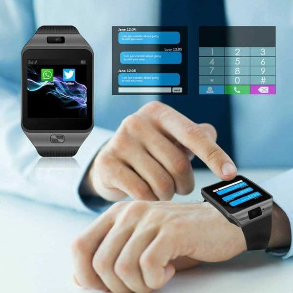 Watch Smart DZ09 Wristwatch port SIM Card 156 inch Touch Sn Bracelet Mtimedia Remote Equipment WhiteJ260601