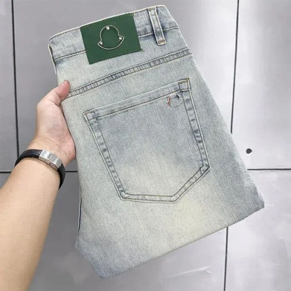 designer jeans for mens pant new summer thin men's cropped jeans slim fit small straight leg man long pants small leg pants Male Wear