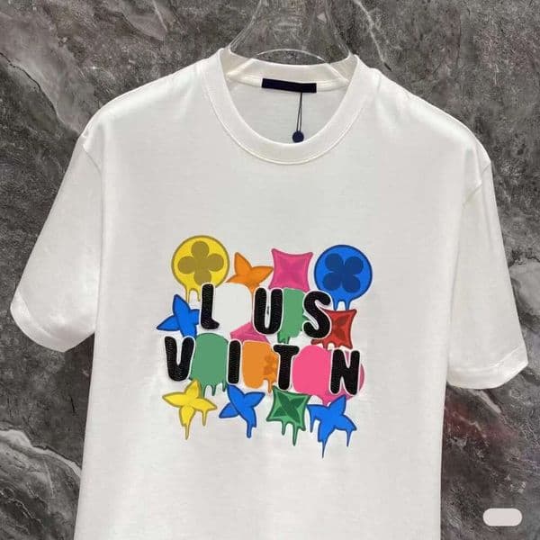 Mens Cotton T Shirt Printed Tee Tops For Men Street Fashion Casual And Active Mens Womens Designers T Shirts Tops Letter Cotton Short Sleeve High Qual Louise Lvs Louisd