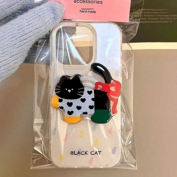 Cartoon Korean Cute Cat Grip Tok Griptok Phone Stand Holder port For iPhone 15 14 7 8 Universal Accessories HolderJ260601