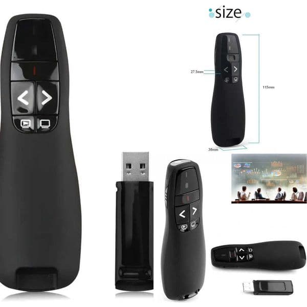 5mw GREEN R400 Wireless Presenter Pointer Case Remote Control Receiver with 532NM Pen For office PEN LASER pointer X260529