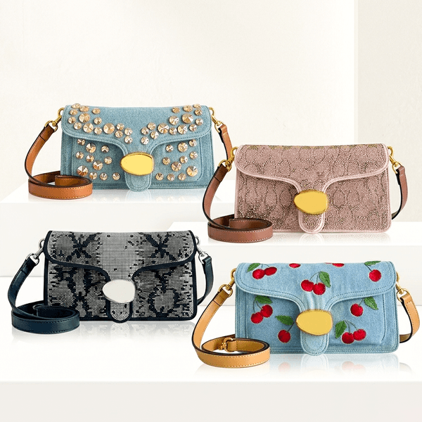 10A Diamond cherry Tabby 26 Designer Shoulder bag Womens Luxurys handbag Canvas pink denim crystal Crossbody Bag strap Tote Even travel Classic flap hobo Clutch Bags