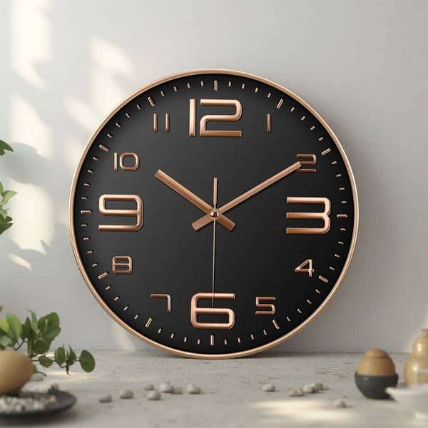 12 Inch Modern Quartz Wall Large Cubic Digital Easy To Read Silent Non Ticking Clock For Living Room Kitchen 26Y0601
