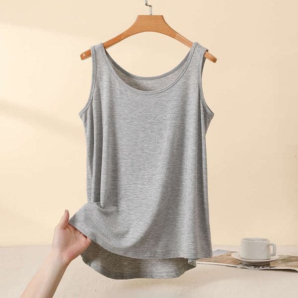 Summer Women's Loose Plus-Size Tank Top, Thin Wide-Strap Casual Home Camisole, Modal Sleeveless Top 456