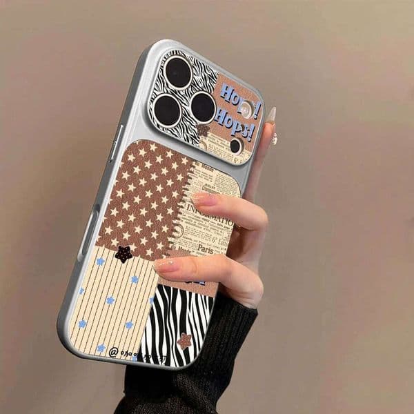 Vintage patchwork window Phone Case For iPhone Air 16 E 15 14 13 12 11 Pro Max 17E 8 7 Plus X or 17 Serieso TPU Cover